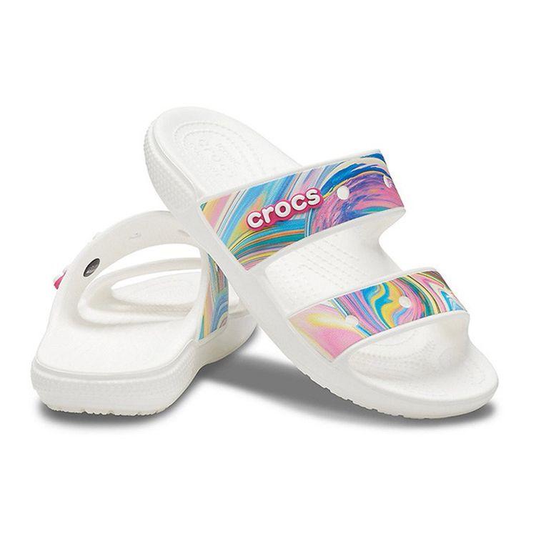 Crocs Classic Rendered Casual Clogs Women Footwear Multicolor 207248-928