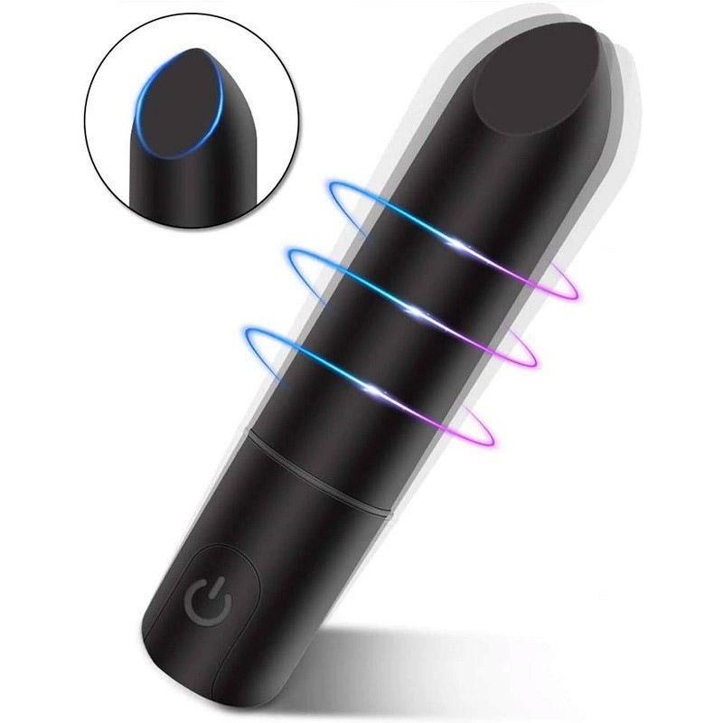 Mini Bullet Vibrátor Stimulace Bradavek a G-Bodu 10 Vibračních Vzorů Tichý, Dobíjecí, Vodotěsný Vibrátor ve Tvaru Rtěnky Dámská Sexuální Hračka