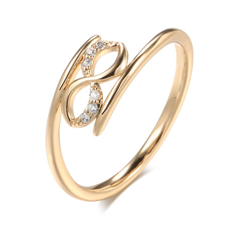 Fashion  Rose Gold Ring For Women  New Turkey Jewelry White Natural Zircon Engagement Ring Party Accessories