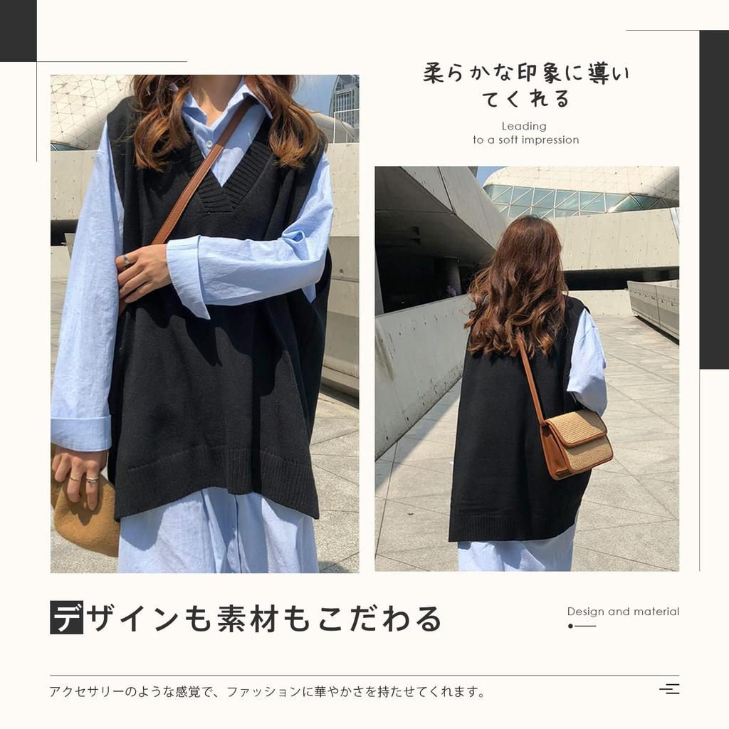 MEME XTRA Knit Sweater Plus Loose Long Korean Size L Women's Vest, Vest, Spring/Autumn, Student, Size, Fit, V-Neck, Oversized, Lightweight, Style,