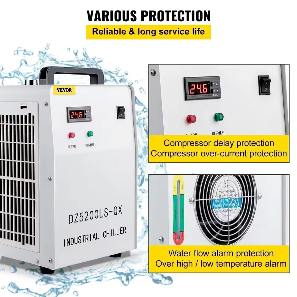 CW-3000 Industrial Co2 Laser Hose Cooler 220V Type Water Chiller