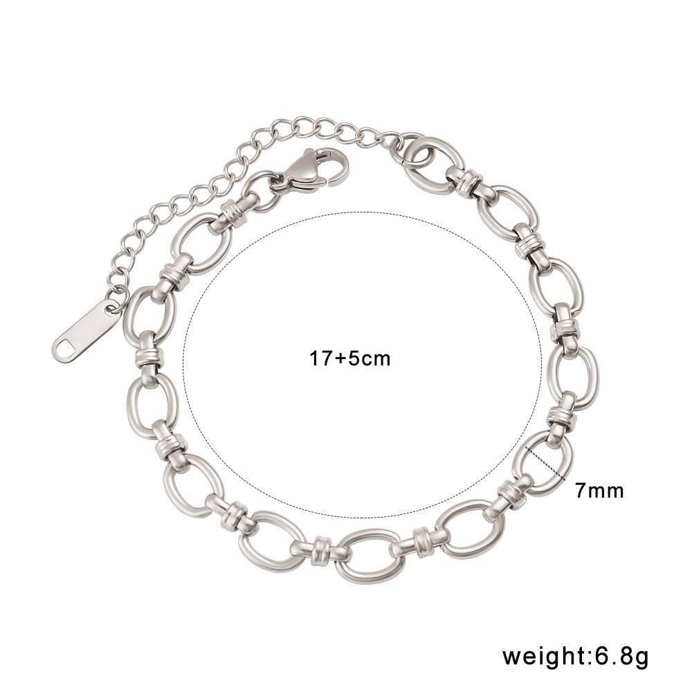 18K Gold-Plated Retro French Necklace for Women - O-Shaped Summer Chain
