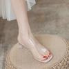 Fashion 2025 New Summer Women Pumps Sandals  Jelly Slippers High Heels Women Open Toe Transparent Slippers Shoes Heel Sandals