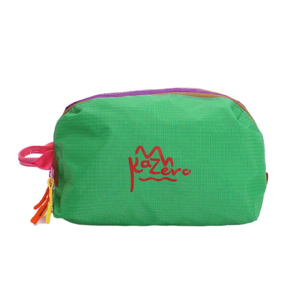 Zipper Dopamine Makeup Bag Multifunctional Nylon Toiletry Bag Lovely Cute Cosmetic Bag  Travel зелёный