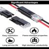 50pcs Double-Wire Plug-in Connector with Locking Buckle Pluggable LED Wire Connector 2 Pin 2 Way Universal Compact Wire