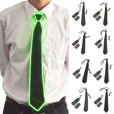 Cravată strălucitoare cu LED Bărbați, femei, Cravată luminoasă, decorare pentru petreceri, petreceri de Halloween, recuzită pentru cosplay