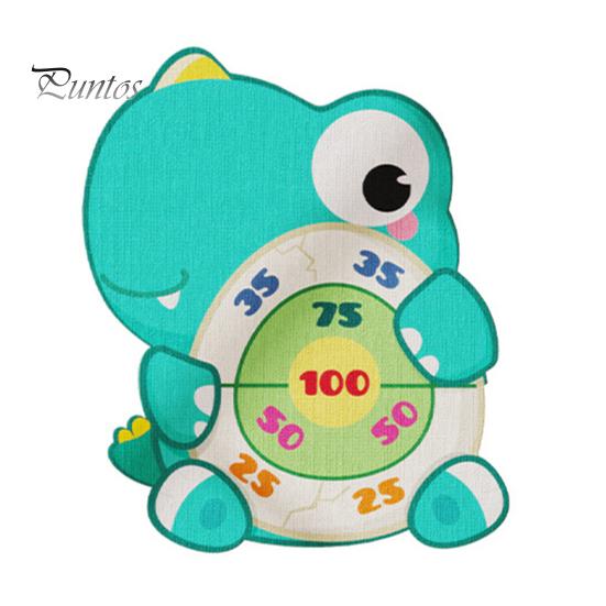 Dart Board Game for Kids 3-8 Years Old Indoor Outdoor Toy Set with Launcher 12 Sticky Balls Cartoon Dinosaur Image Fun Party Game Gift
