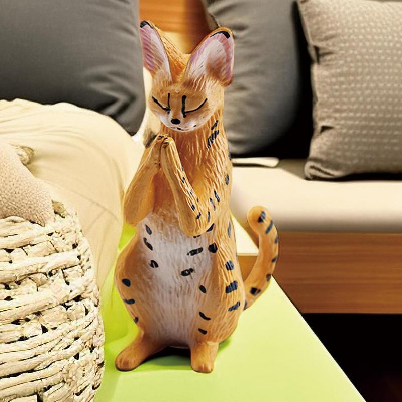 Katzenstatuen Heimdeko PVC Handgefertigt Solide Lebensechte Katzenfiguren Schreibtisch Katzenmodell Sofa Bücherregal Schreibtischornamente Gastgeschenke