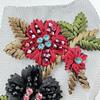 Ethnic Style Hand-Sewn Mesh Yarn Beads Crystal Flowers Hand-Embroidered Applique Clothing Accessories Decorative Cloth Stickers Accessories