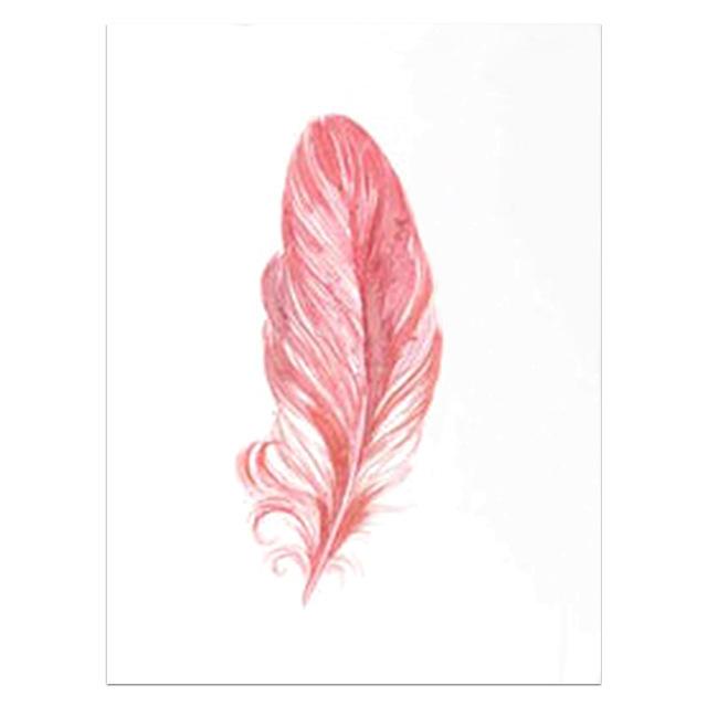 

Плакаты с розовыми перьями в скандинавском стиле и принты, постер с любовью, простая декоративная картина для комнаты для девочек, холст, картина для гостиной 21*30cm