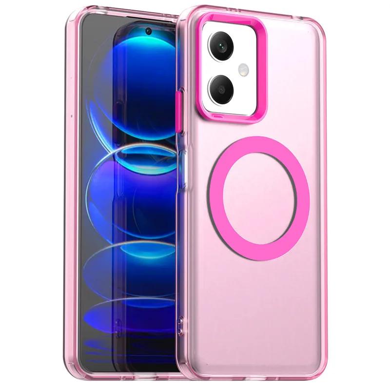 Para Capa Poco X5 5G Para Poco X5 X6 X7 Pro 5G Capa Cor Doce Translúcida Fosca Magnética À Prova de Choque Bumper Protetor