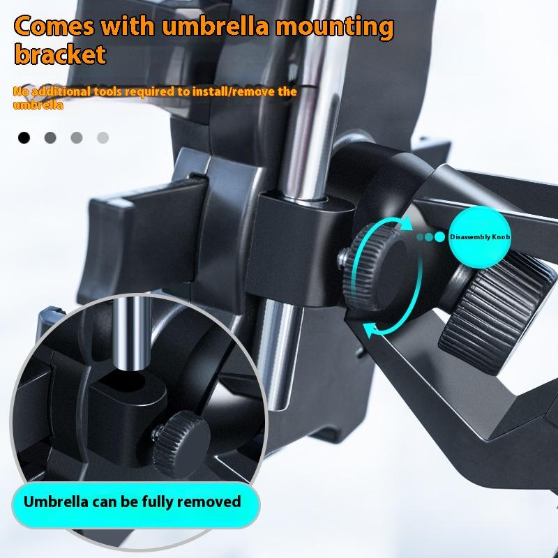 Motorcycle Mobile Phone Holder Stand & Umbrella Rainproof Sunshade Bicycle Outdoor Scooter Phone Clip Handlebar Mount