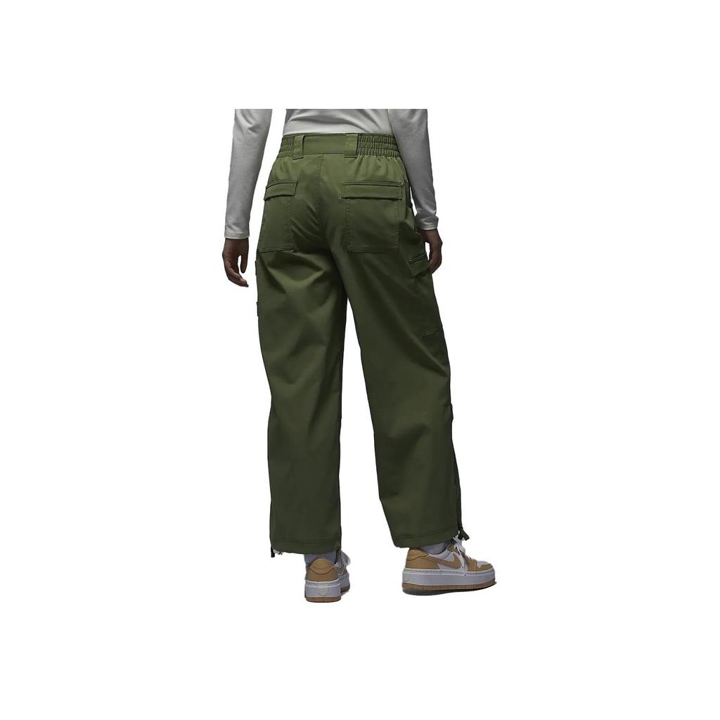 Jordan Chicago Multi-Pocket Elastic Waist Casual Knit Sports Pants Women Bottoms Green FD7216-340