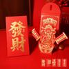 3D Lucky Red Pocket Hongbao Money Packets Chinese Style New Year Red Envelope  Wedding Occasion