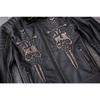 Kurtka motocyklowa Vintage w rozmiarze chińskim Czaszka 100% skóra bydlęca Slim Fit męska skórzana kurtka Zniszczona kurtka motocyklowa zimowa M203