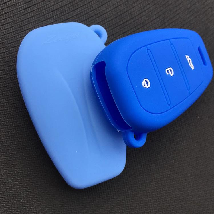 silicone car key cover case shell for zotye t500 t600 coupe 3 button key