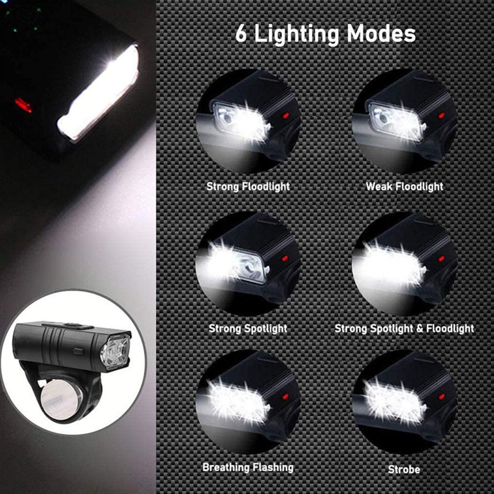 Bicycles Light Adjustable Rechargeable Waterproof Warning Road Bike Front Lamp Cycling Security Removable Equipment