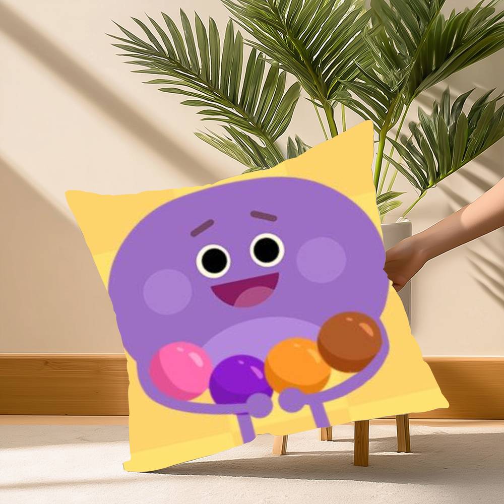 

Cartoon B-Bumble Nums HumbleS Pillow Case Soft Plush Fabric Double Sided Print Decorative Home Living Room Gift Cushion 45cm x 45cm