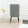 Elastic Stretchable Chair Slipcover Washable Breathable Curved Back Dining Chair Cover Decorative Contoured Dining Chair Cover
