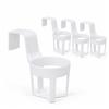 Travel Drink Access Hanging Cup Basket Pack of 4 for Boats Motorhomes and Vehicles, Hook-On Plastic Cup Frame Plus