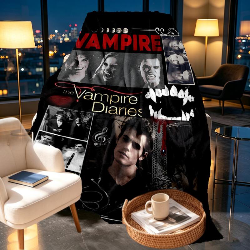 The Vampire Diaries Print Blanket - Soft & Comfortable, for Bedroom, Travel, Sofa, Home Decoration - Birthday Christmas Gift for Friend