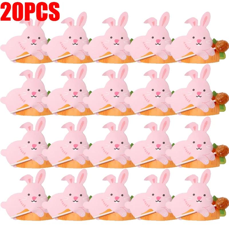 20/10Pcs Easter Rabbit Candy Bags Paper Cookie Candy Box Gift Packing Boxes Birthday Party Decor Supplies Easter Party Decor