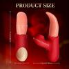 2-in-1 Realistic Tongue Vibrator & Clitoris G-Spot Stimulator - 10 Sucking Modes, USB Rechargeable