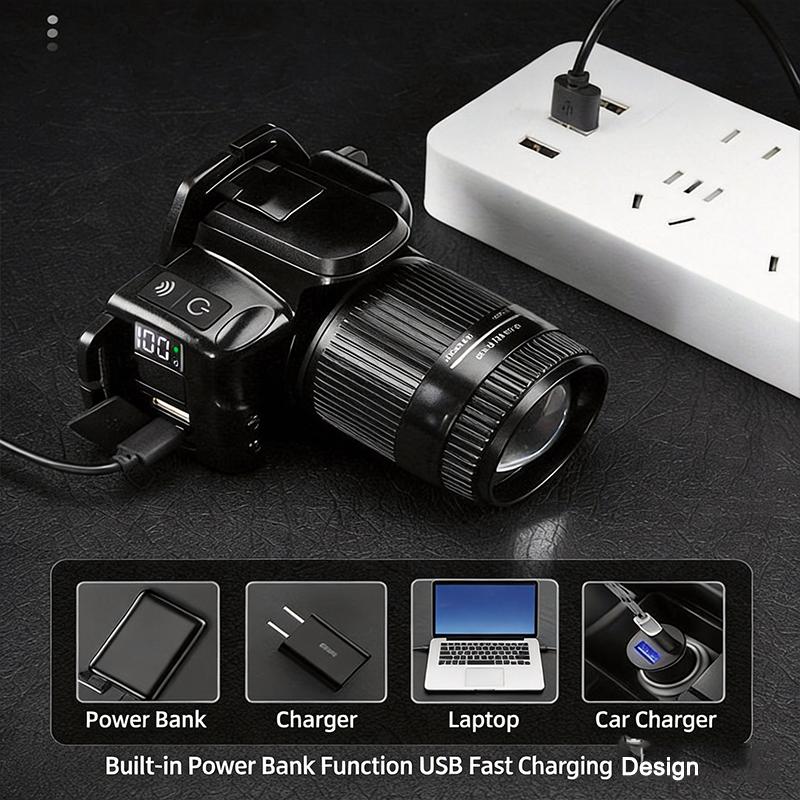 Multifunctional Sensing Powerful LED Headlamp Rotate Telescopic Zoomable Head Torch Outdoor Waterproof Rechargeable Fishing Camping Portable Headlight