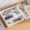S-Universal Extendable Drawer Organizer Durable Plastic Multi-Size Desk Organizer for Makeup Cosmetic Bedroom Dressers Storage