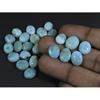 9X11 MM Larimar Pectolite Naturel Ovale Cabochon Pierre Gemme Vrac Lot de 25 Pièces A-413
