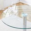 Mesa de Barra de Cristal Minimalista Moderna: Con un diámetro de 89 cm y una altura de 92 cm, es la elección para una estructura de lujo ligero.