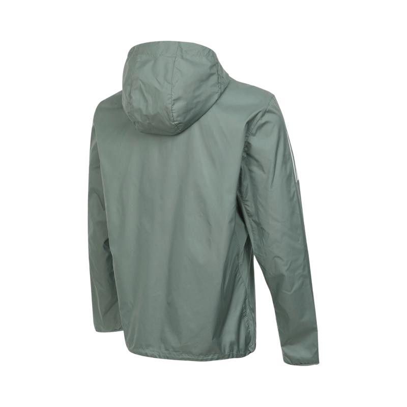 adidas Own The Run Hooded Wind Jacket Silver Green JD2239