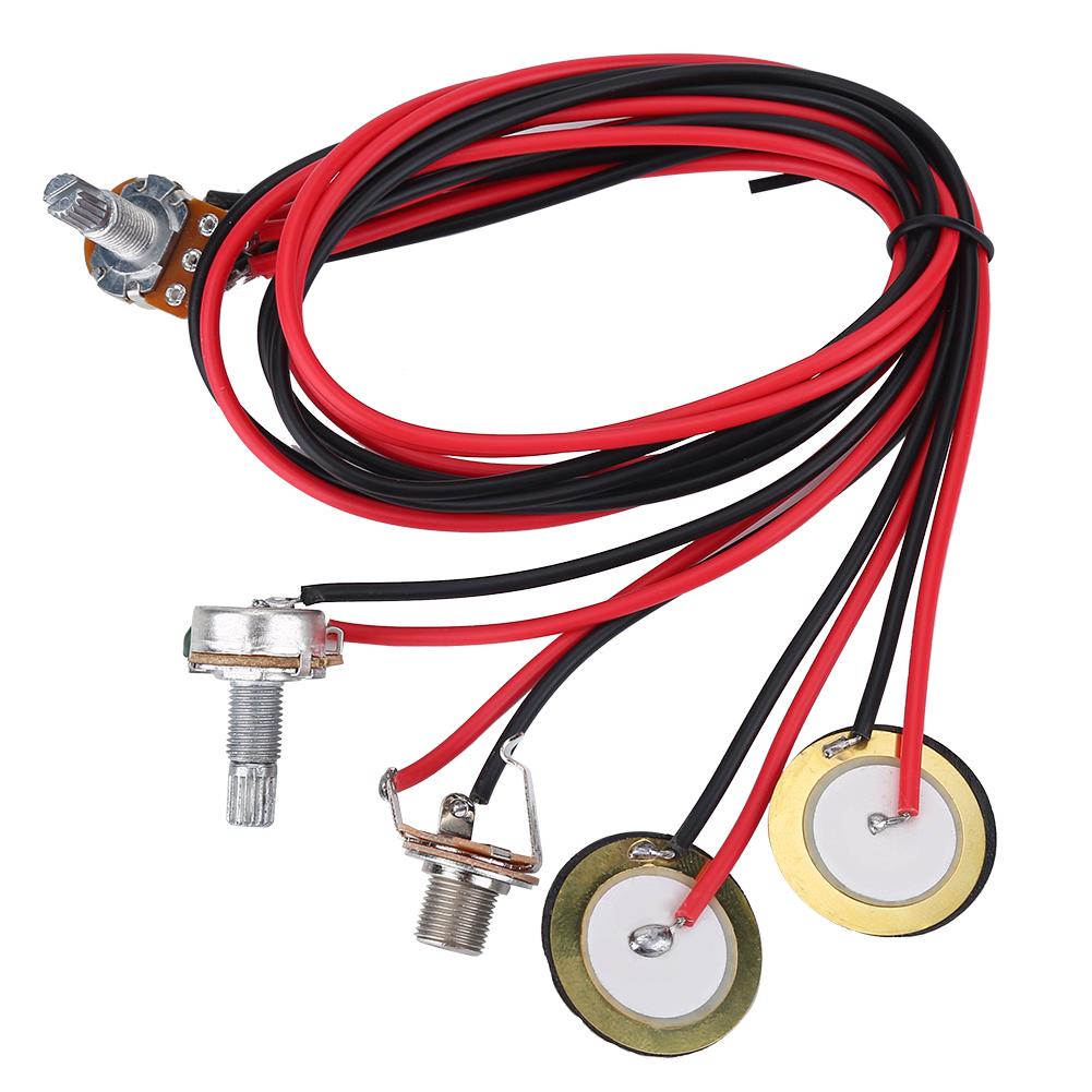 Pickup with Volume Tone Control Musical Instrument Accessory for Acoustic Guitar Ukulele