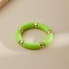 Mixed Color Bamboo Tube Acrylic Elastic Bracelets For Women Men  Resin Chunky Elbow Beaded Bangle Stack