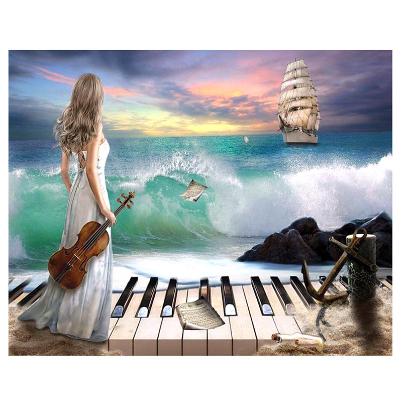 

5D DIY Алмазная картина, вышивка крестиком, мозаика, полная дрель, дисплей Quare/круглая Алмазная вышивка, подарок или украшение