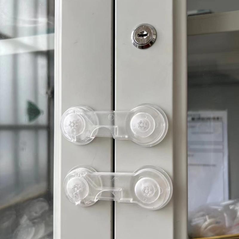 Transparent zum Entsperren der Kindersicherheit, Schutz für Kühlschrank, Kleiderschrank, Schublade, langes Schloss, Baby-Einklemmschutz, Handschranktür, Schrank