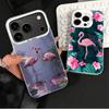 Pink Red Dreamy Flamingo Shockproof Phone Case for iPhone 17 Air 16 16E 15 Pro Max 14 Plus 13 Mini 12 Back Cover Anti Fall Funda