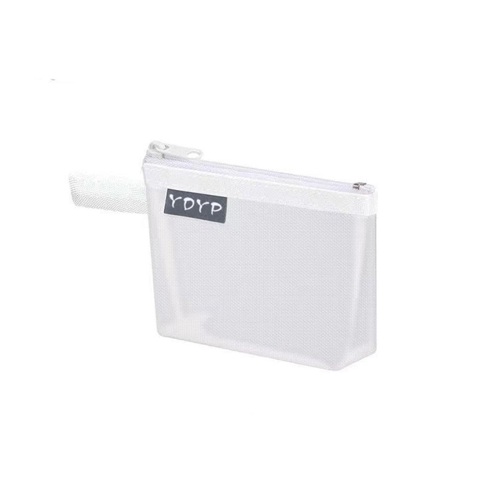 

Zipper Pouch Mesh Storage Bag Transparent File Bag Cosmetic Bag Simple Small Coin Purse Student F