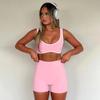 Color Block Yoga & Pilates Quick-Dry Sports Bra & Workout Set