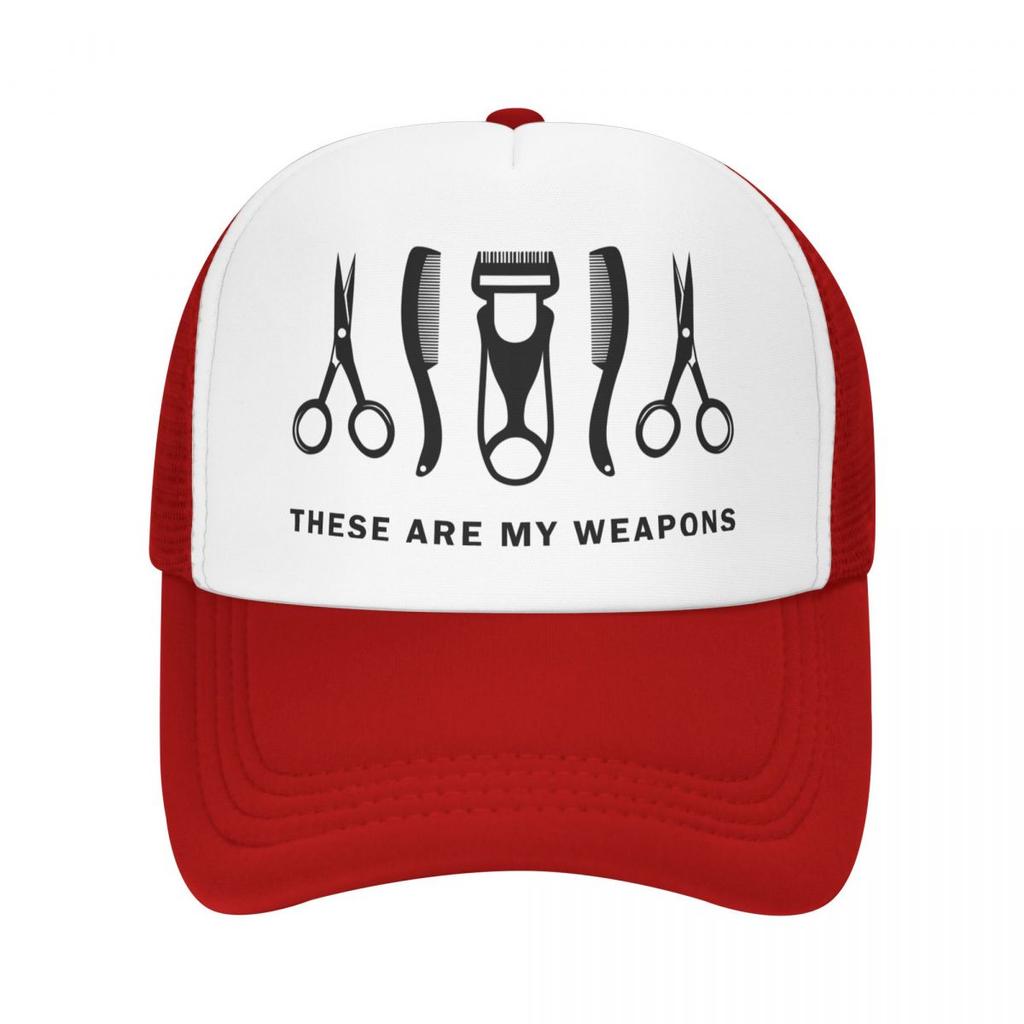 Cool Barbershop Weapon Trucker Hat Women Unisex Custom Adjustable Adult Hairdresser Barber Baseball Cap Spring Snapback Caps
