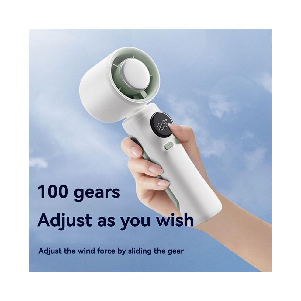 Portable 100-Speed Turbo Handheld Fan with Cooling USB Rechargeable Ideal for Home and Outdoor Use