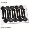 200Pcs Vintage Handmade Stickers Black Seal Labels Biscuit Bag Sticker Gift Bakery Packaging Biscuit Bag Sealing Decor Label