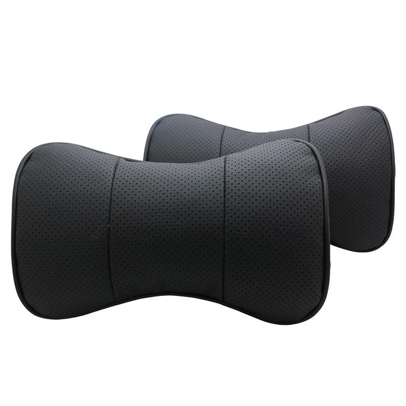 Genuine Leather MG Car Neck & Backrest Pillow - Cowhide Protection with Custom Logo Option