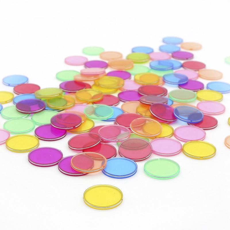 Plastic Color Magnetic Circular Sheet Stick Physics Science Magnetic Experiment Game Montessori Color Learning Teaching Aid