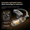 Replaceable Battery OWS Earphones, Open-Ear Clip On Wireless Earbuds, Long Battery Life Sweatproof Headphones for Running Gym