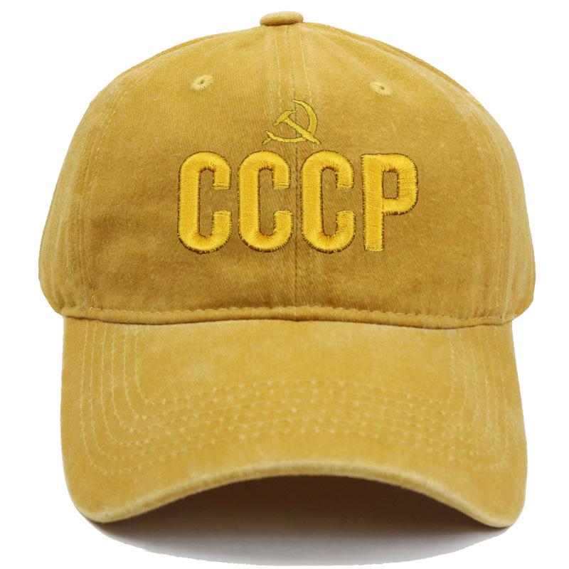 " Cccp Ussr Russian Hot Sale Style Baseball Cap Unisex Black Red Cotton Snapback Cap With Embroidery High Quality Garros Dad Hat