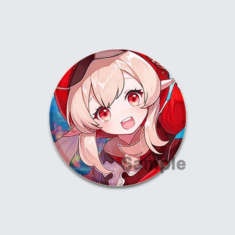 32/44/58 mm Genshin Impact-Abzeichen, Spiel Anime-Mädchen Hu Tao/Venti/Jean, Anstecknadel, 58 mm, runde Brosche für Rucksack, Kleidung, Zubehör, Schmuck, Geschenk