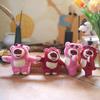Adorable Pink Strawberry Bear Plush Keychain Cute Stuffed Animal Toy For Bags And Keys
