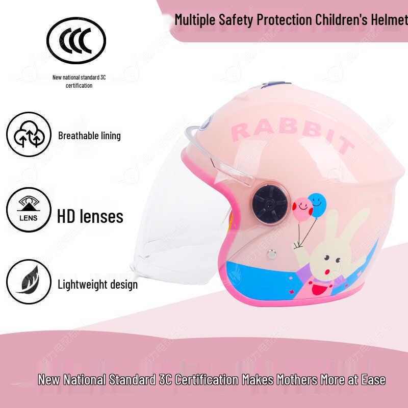 3C Certified Children's Helmet with Safety Features, Breathable Lining, HD Lens, and Lightweight Design
