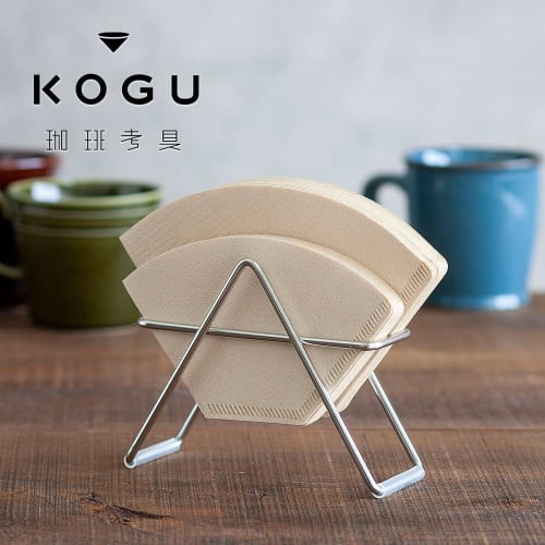 KOGU Coffee Filter Stand [Made In Japan] Stainless Steel with Dividers, Conical and Trapezoidal Shapes, Slim Design, Tabletop, Space-Saving Storage, T